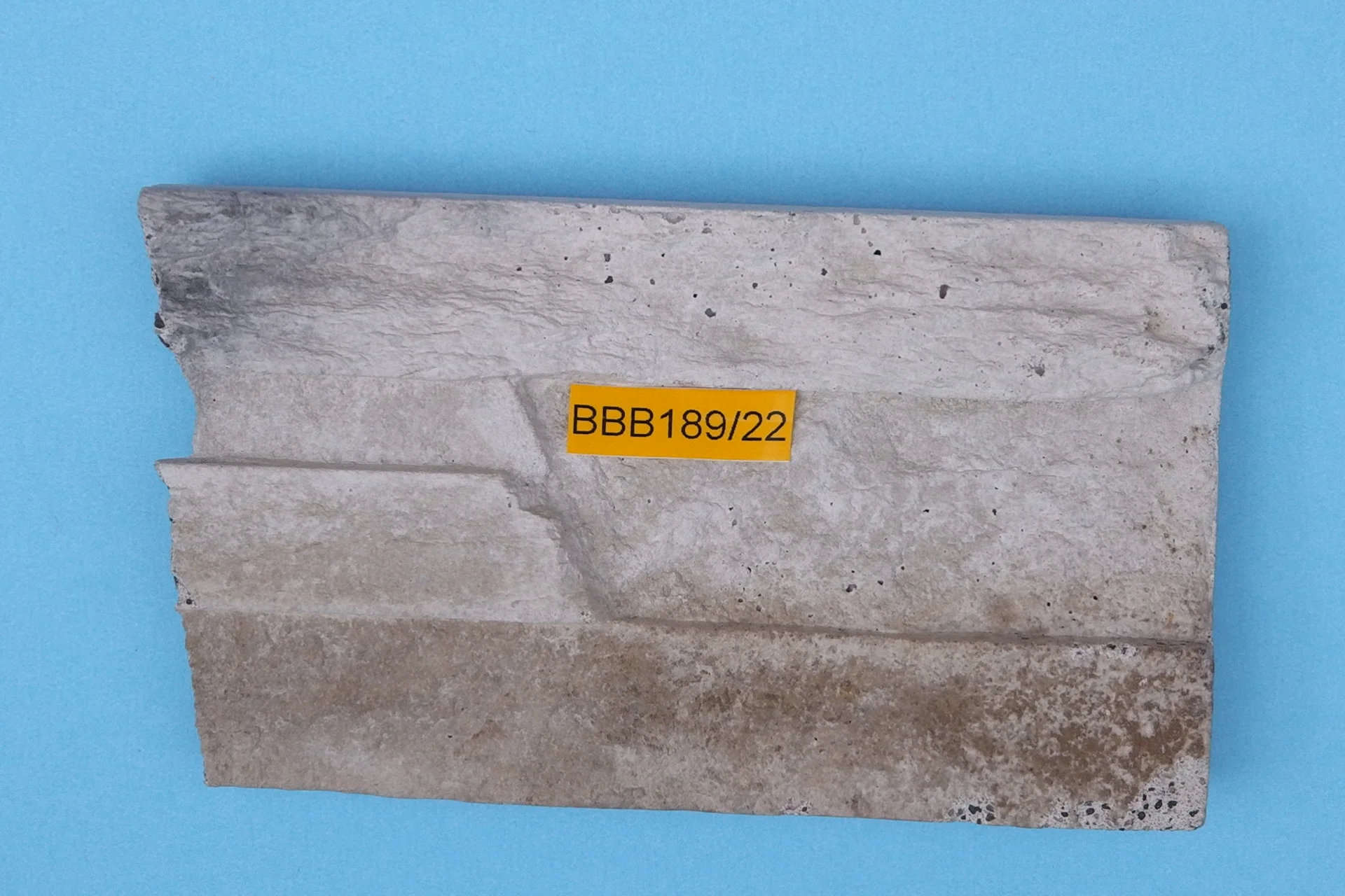 Front face of brick slip sample.
